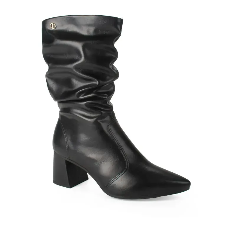 Bota Dakota Slouch Feminina Salto Bloco Cano Longo Preta 39