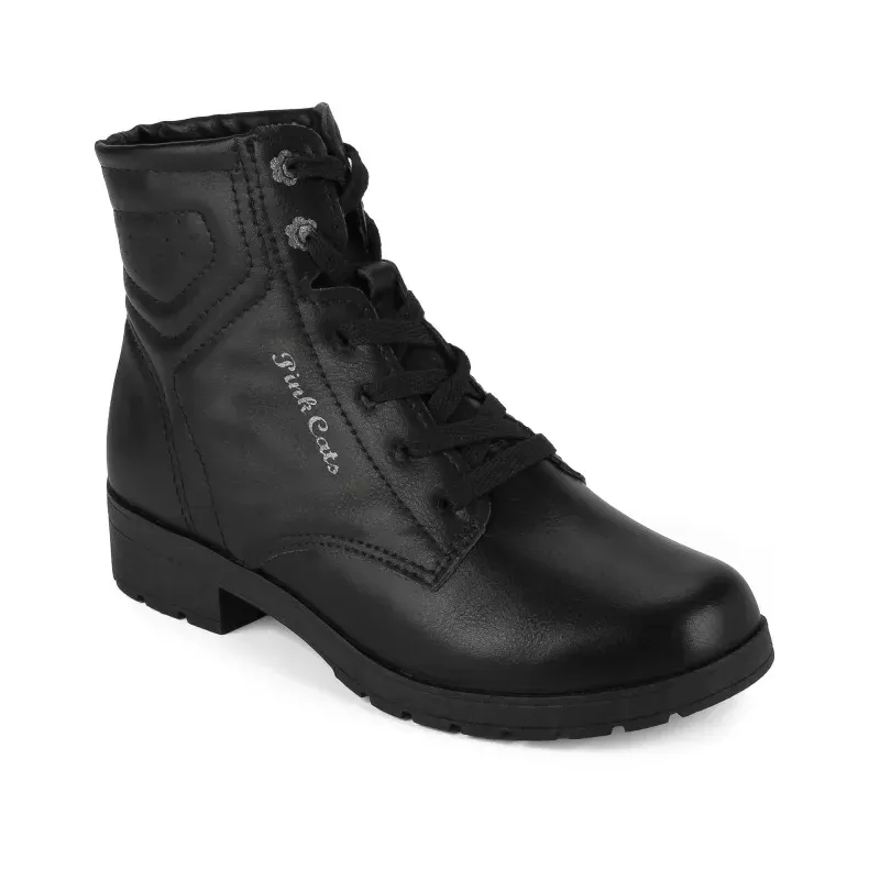 Bota Coturno Pink Cats Berteli Feminina Cano Curto Preto 36