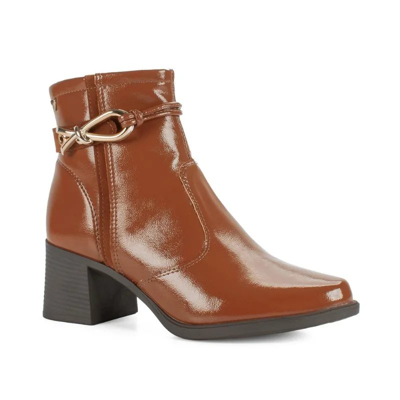 Bota Mississipi Cano Curto Feminina Castanho 35