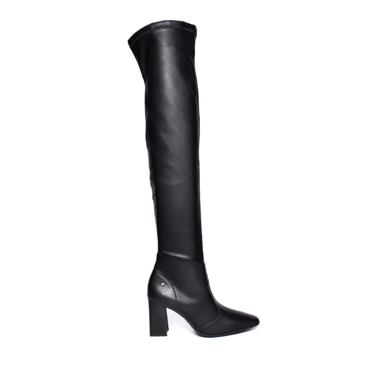 Bota Feminina Mississipi Over The Knee Salto Bloco Preto - 36