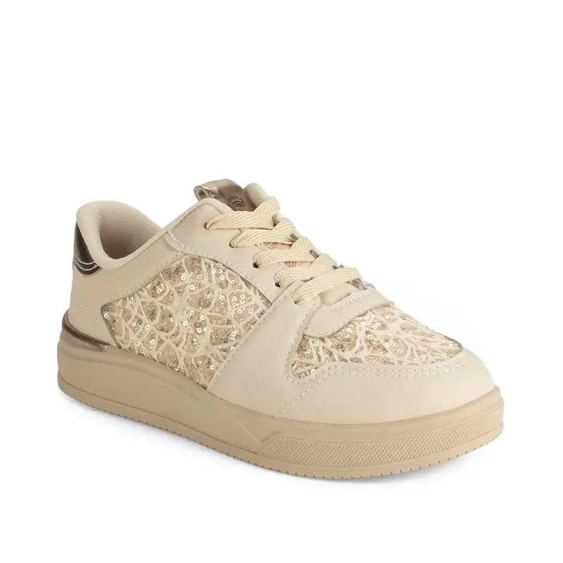 Tênis Pink Cats Casual Feminino Bege 30