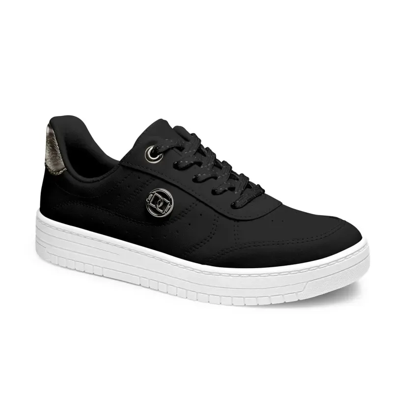 Tênis Dakota Casual Feminino Preto Metalizado 39