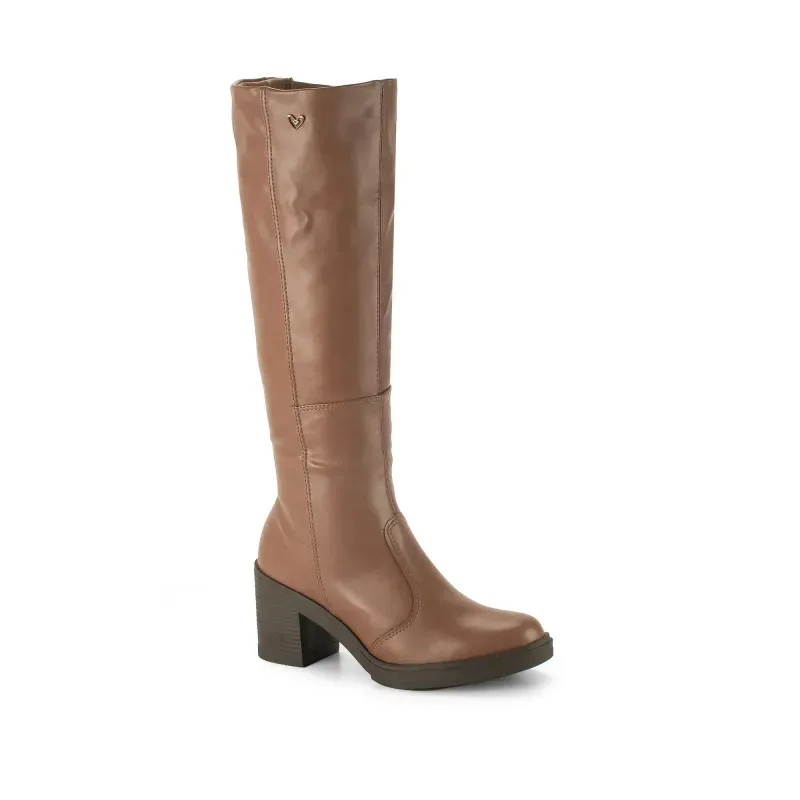Bota Mississipi Cano Longo Feminina Marrom Claro 36