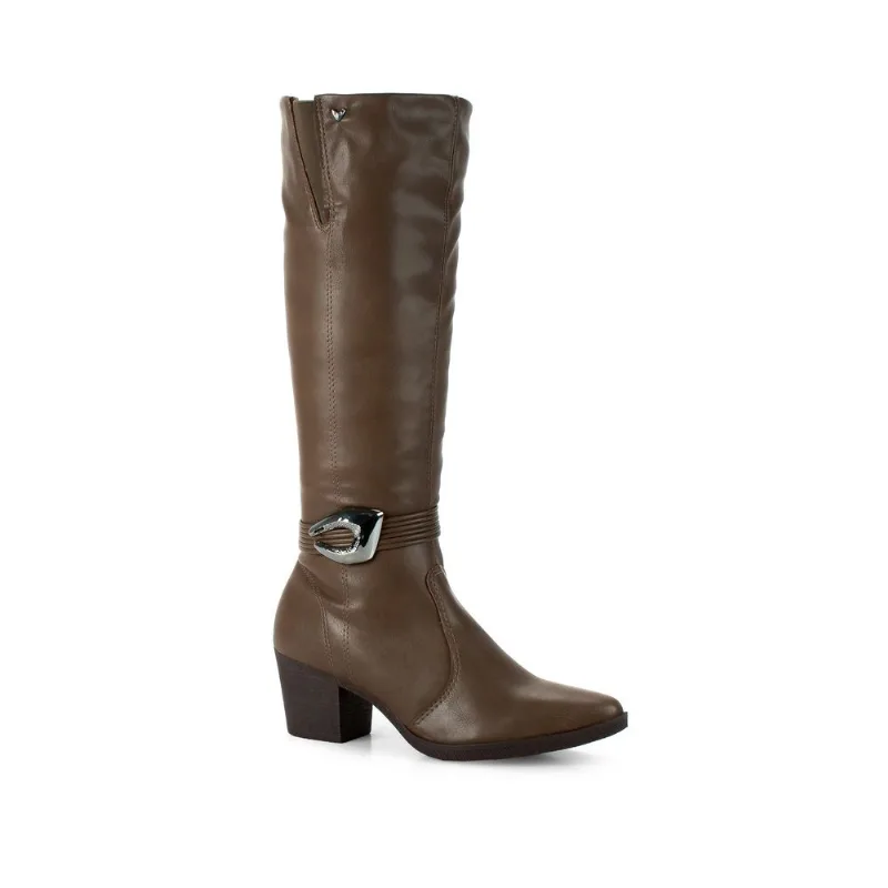 Bota Mississipi Cano Longo Feminina Marrom Claro 40