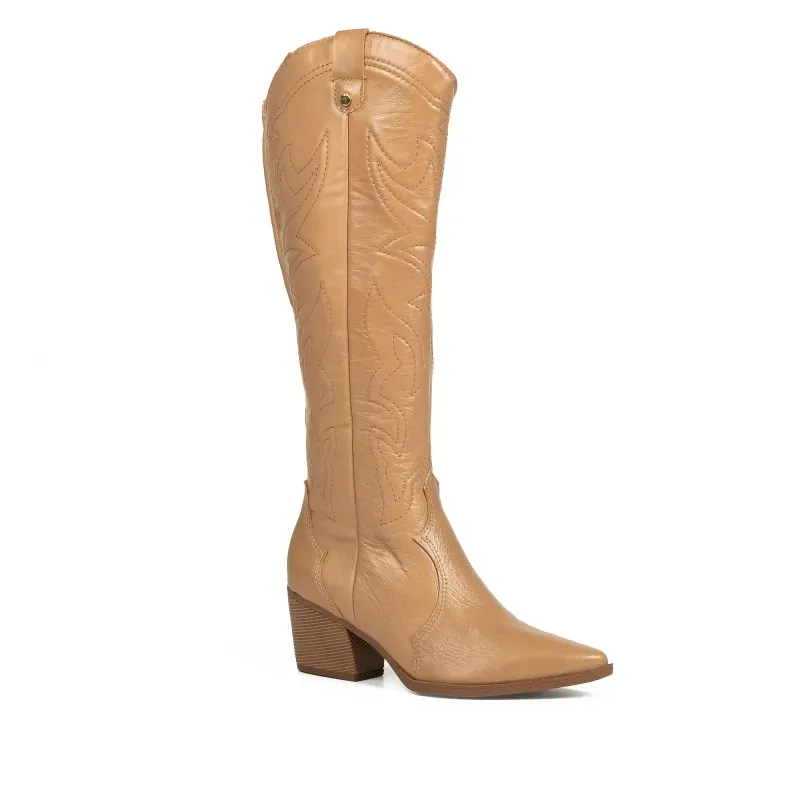 Bota Tanara Country Feminina Bege 36