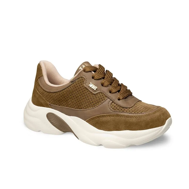 Tênis Tanara Casual Feminino Marrom 34
