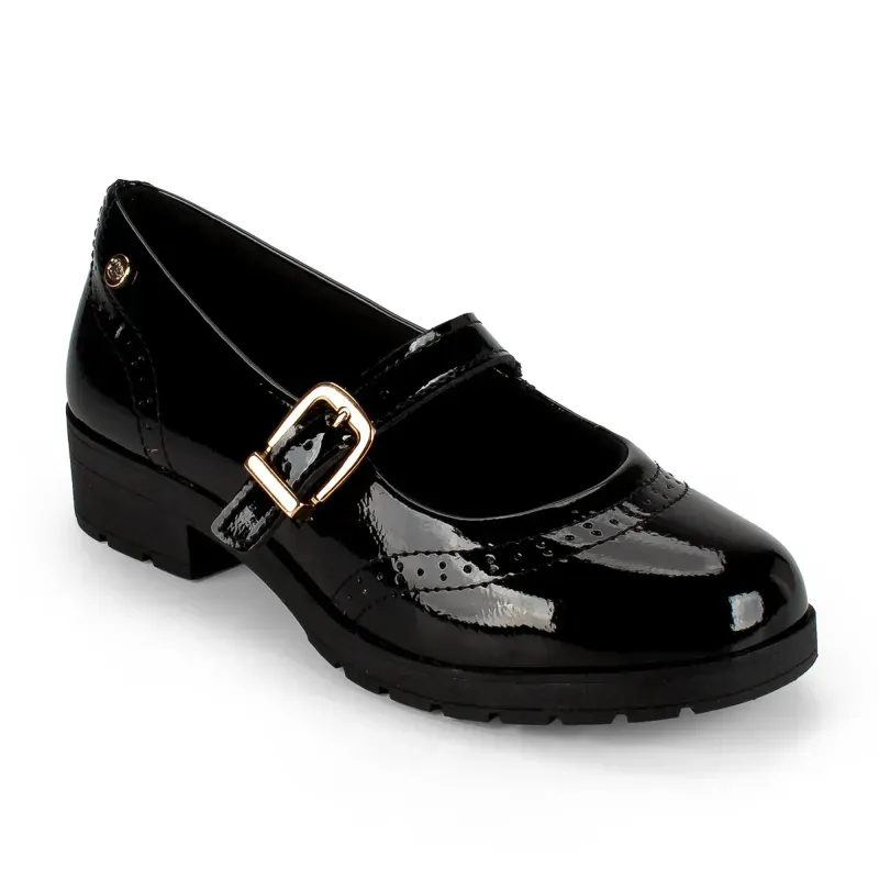 Sapato Mary Jane Pink Cats Infantil Feminino Preto 32