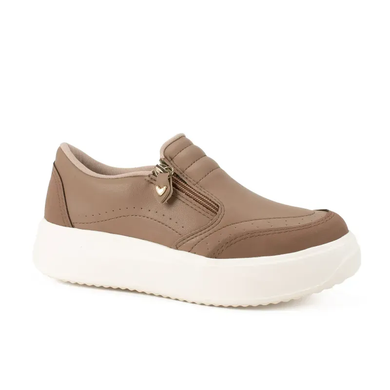 Tênis Mississipi Feminino Casual Urbano Marrom Claro 36