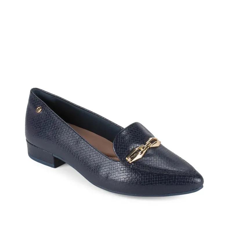 Sapato Campesi Scarpin Feminino Azul Marinho 34