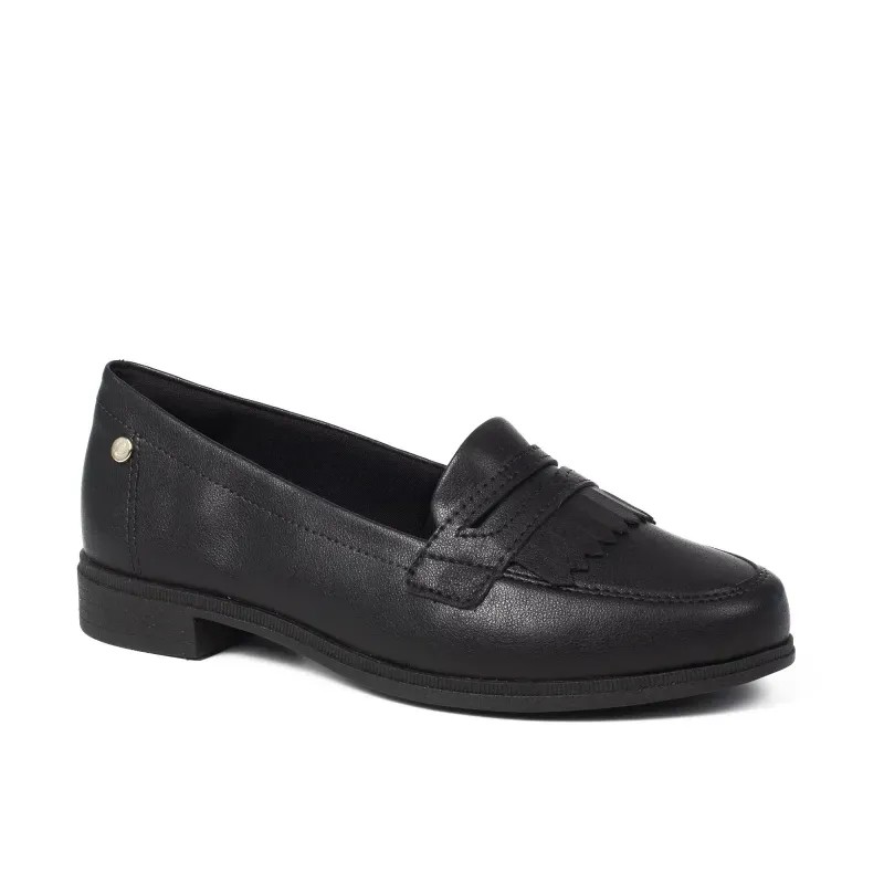 Sapato Loafer Campesi Feminino Preto com Franjas 38