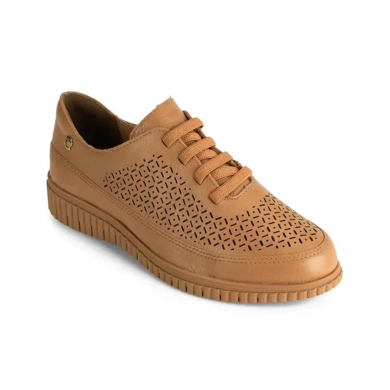 Sapato Oxford Campesi Feminino em Couro Caramelo 34