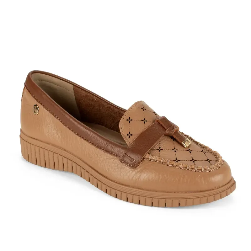 Sapato Loafer Campesi Feminino Caramelo Conforto 38