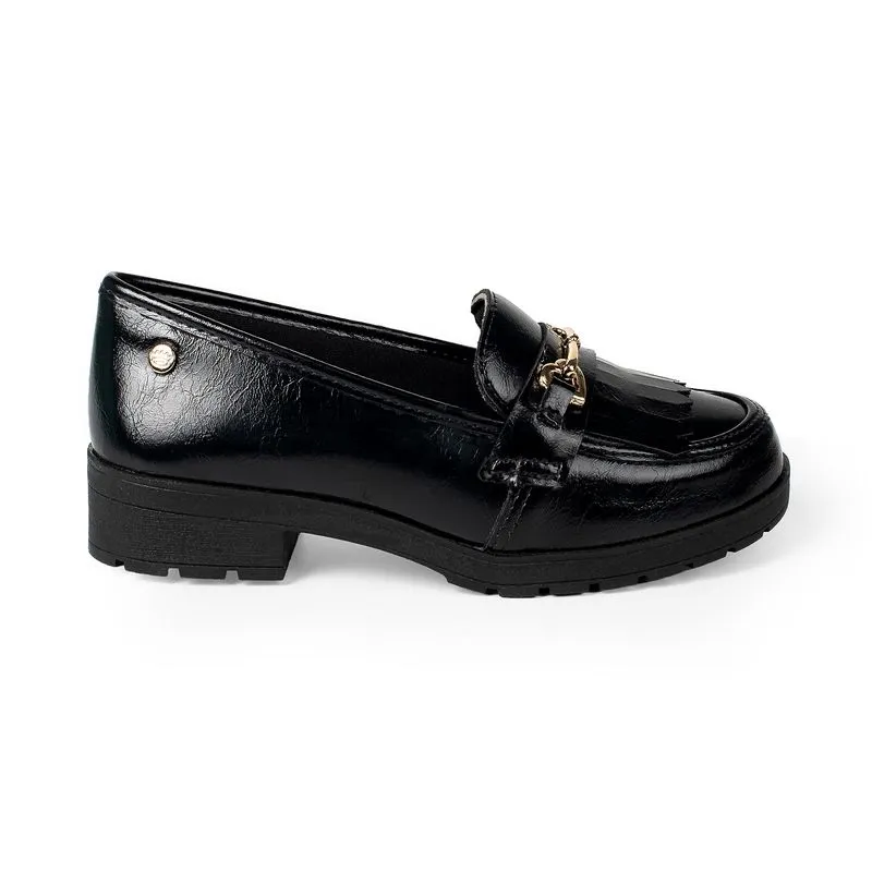 Sapato Mocassim Pink Cats Infantil Feminino Preto 36