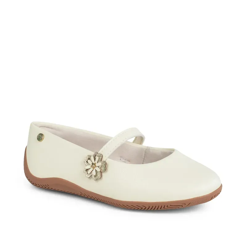 Sapatilha Pink Cats Mary Jane Infantil Feminina Bege Claro 26