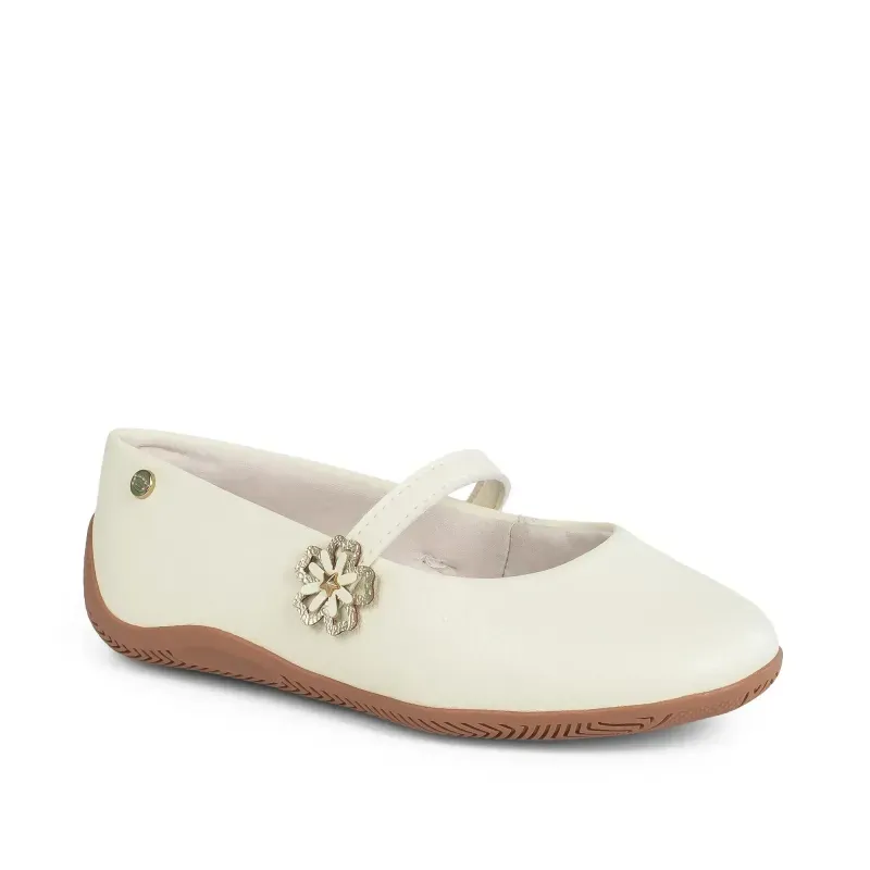 Sapatilha Pink Cats Mary Jane Infantil Feminina Bege Claro 29