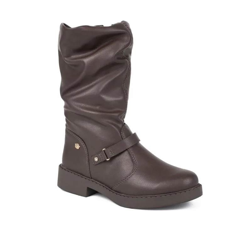Bota Slouch Pink Cats Infantil Feminina Café 32