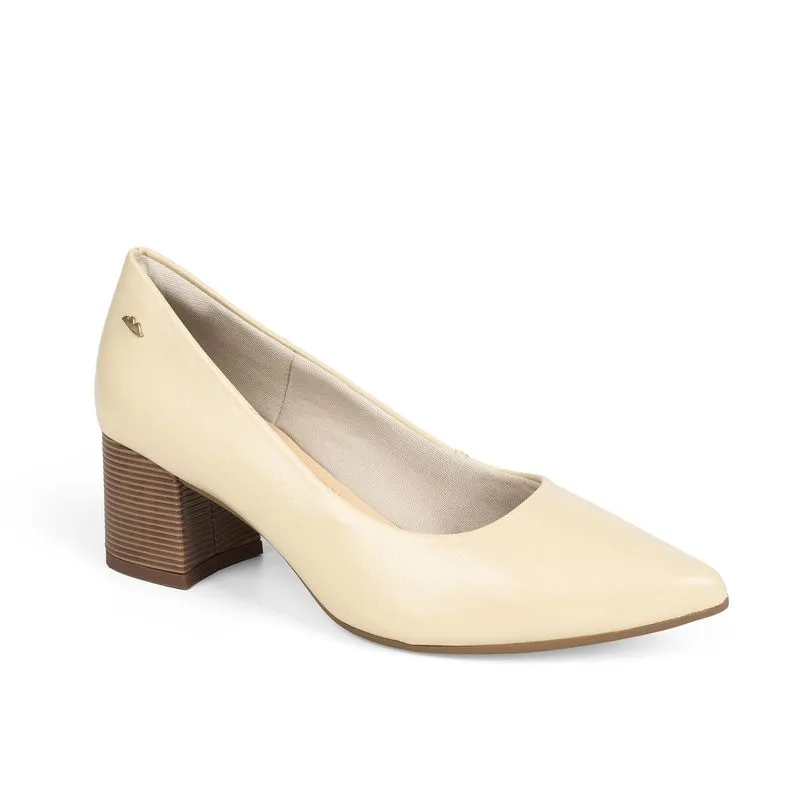 Sapato Dakota de Salto Bloco Bege 35