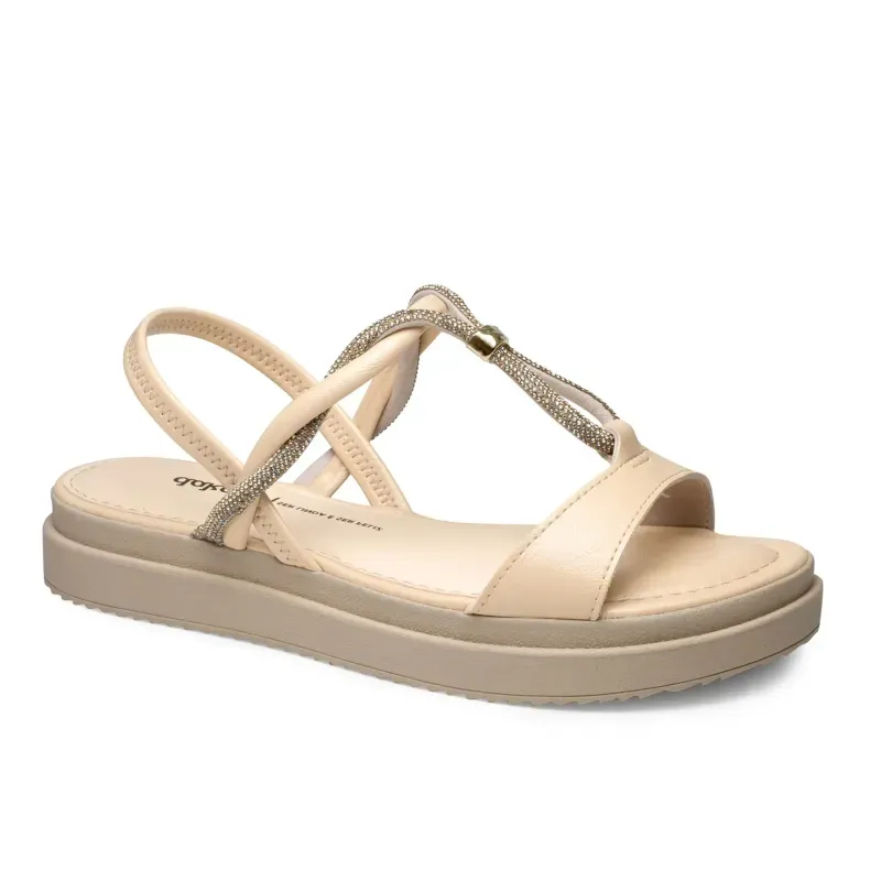 Sandália Flatform Dakota Feminina Bege 38