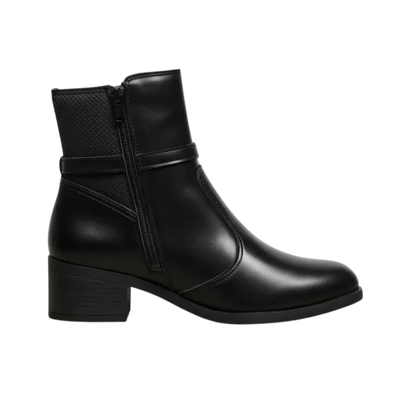 Bota Feminina Mississipi Cano Curto Zíper Fivela Black 34 / GALBANI-PRETO-THURAN-PRET