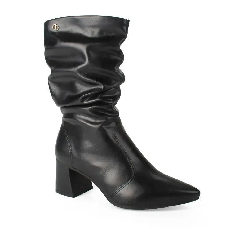 Bota Dakota Slouch Feminina Salto Bloco Cano Longo Preta 33