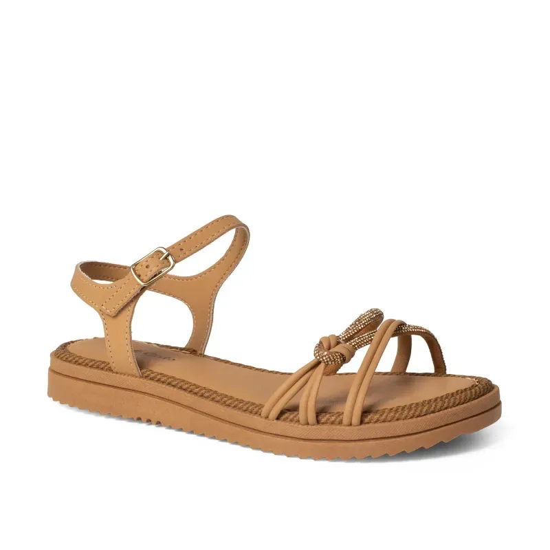 Sandália Pink Cats Flatform Infantil Feminina Caramelo 27