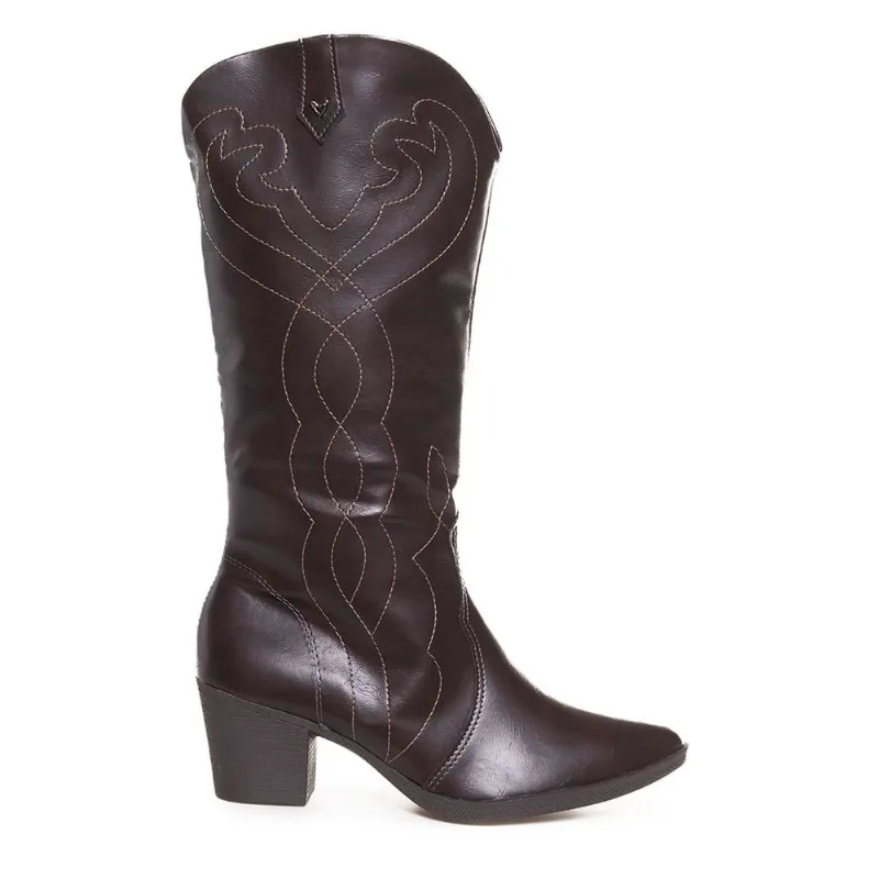 Bota Mississipi Cano Alto Feminina Café 33