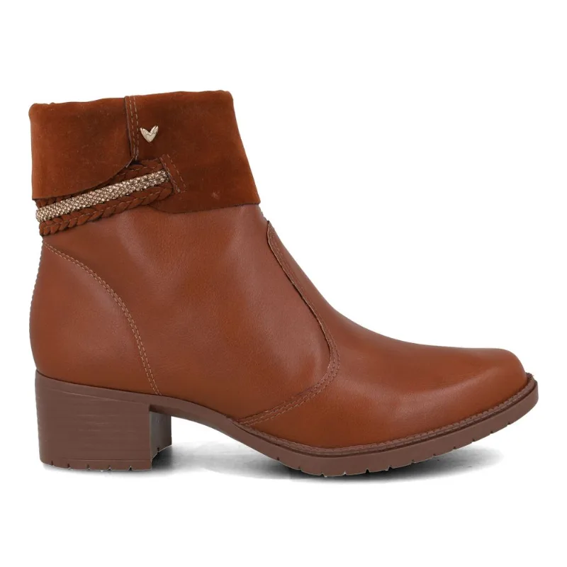 Bota Mississipi Cano Curto Feminina Castanho 33