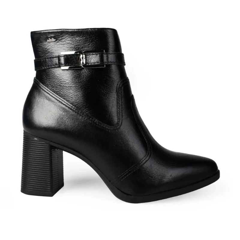 Bota Dakota Cano Curto Salto Bloco Feminina Preta 33