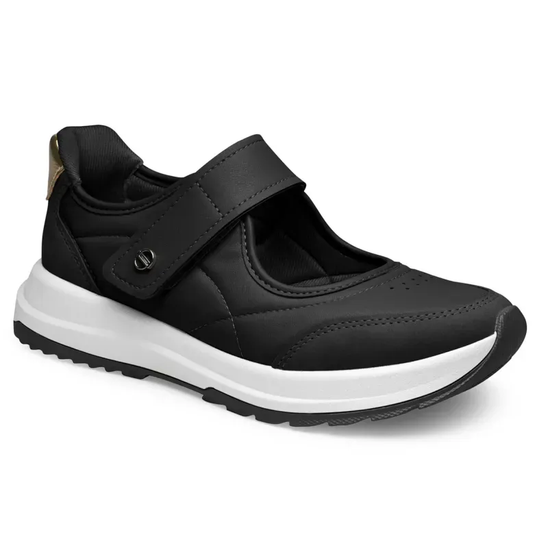 Tênis Dakota Feminino Preto Urbano Fechamento Prático 35