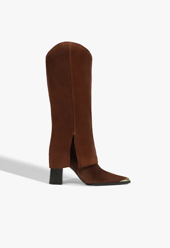 Raffaela Up Cloak Suede Boot 8 / Root Brown / Suede