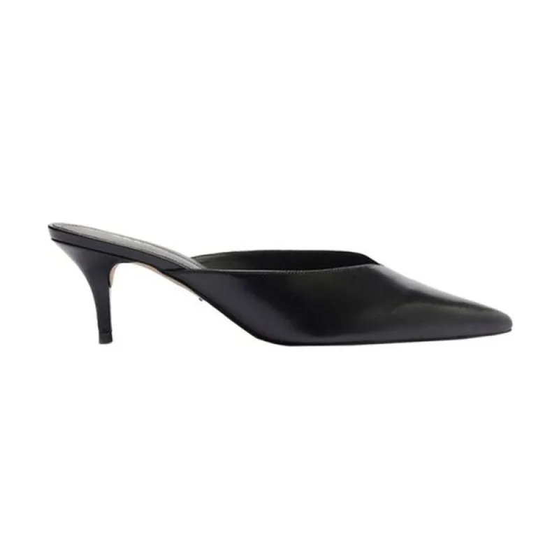 Sapato Scarpin Mule Arezzo Salto Médio Fino Minimal 39 / Preto