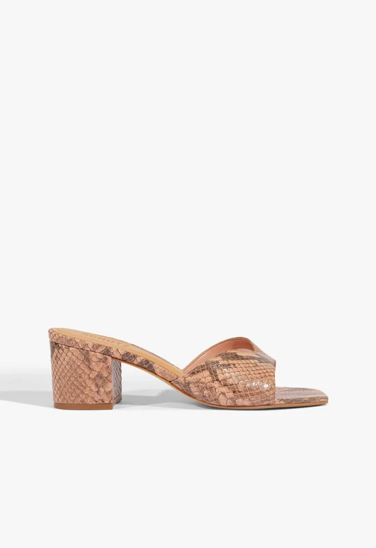 Margot Sandal 7 / Smoky Blush / Snake