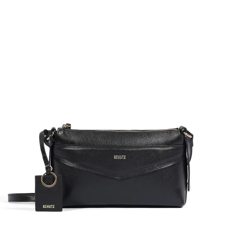 Bolsa Schutz Tiracolo Tyla Couro Preta Preta