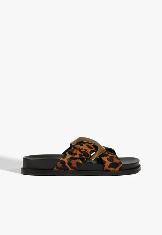 Lois Sporty Calf Hair Sandal 6 / Natural / Hair Calf