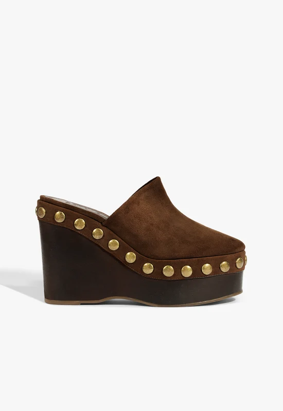 Sierra Studs Suede Pump 6.5 / Root Brown / Suede