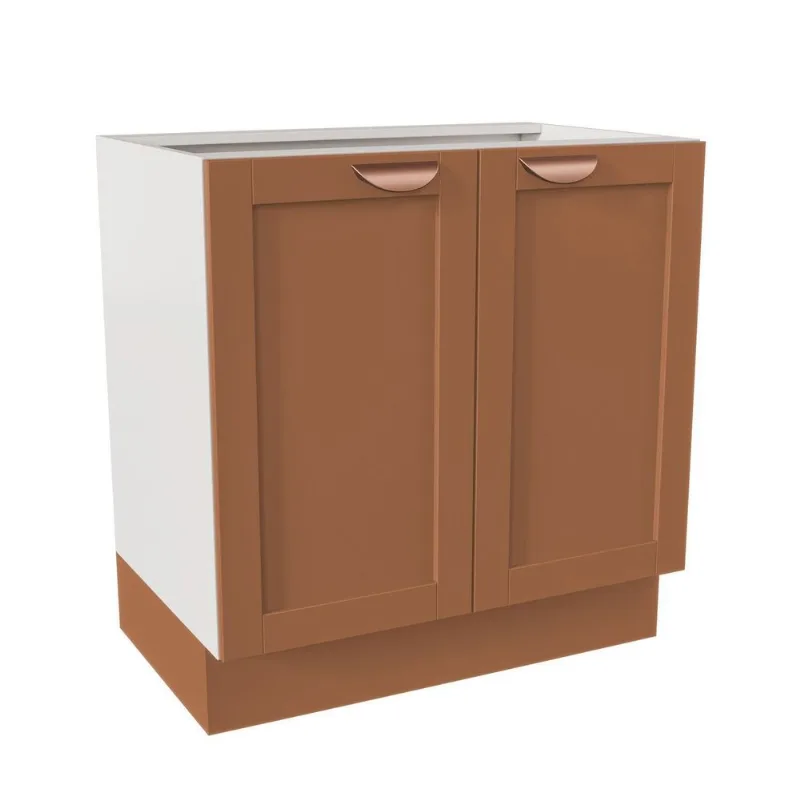 Balcão Planejado 2 Portas 80cm sem Tampo Arizona CabeCasa MadeiraOriginals Branco/Terracota