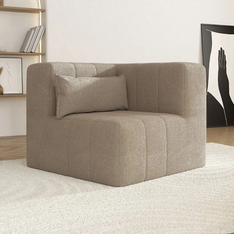 Sofá Canto Modular de Espuma Easybox CabeCasa MadeiraOriginals Marrom Taupe Taupe