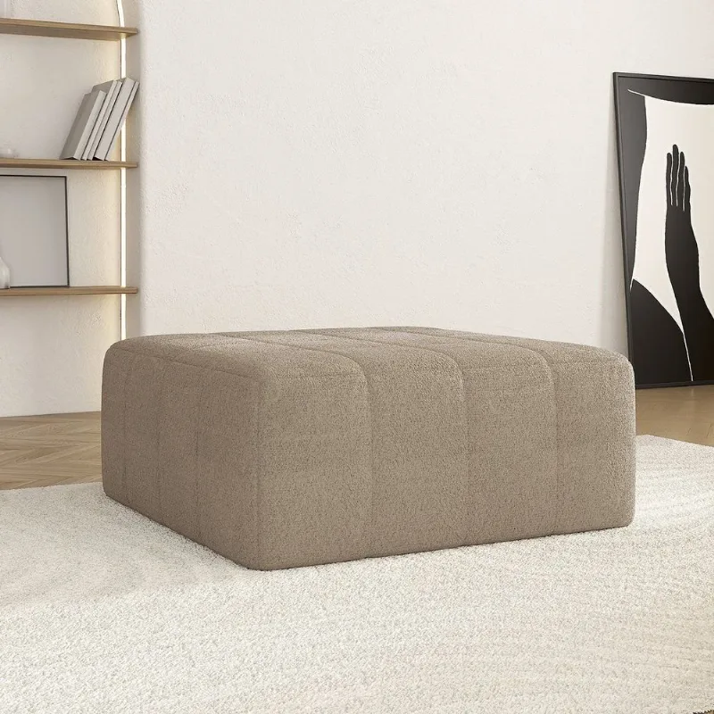 Puff Modular de Espuma Easybox CabeCasa MadeiraOriginals Marrom Taupe Taupe
