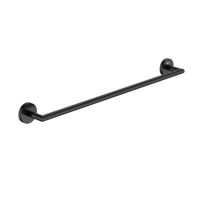 Kit Com 3 Toalheiro De Barra 600mm Hotels Round Preto/matte Black Celite Matte Black