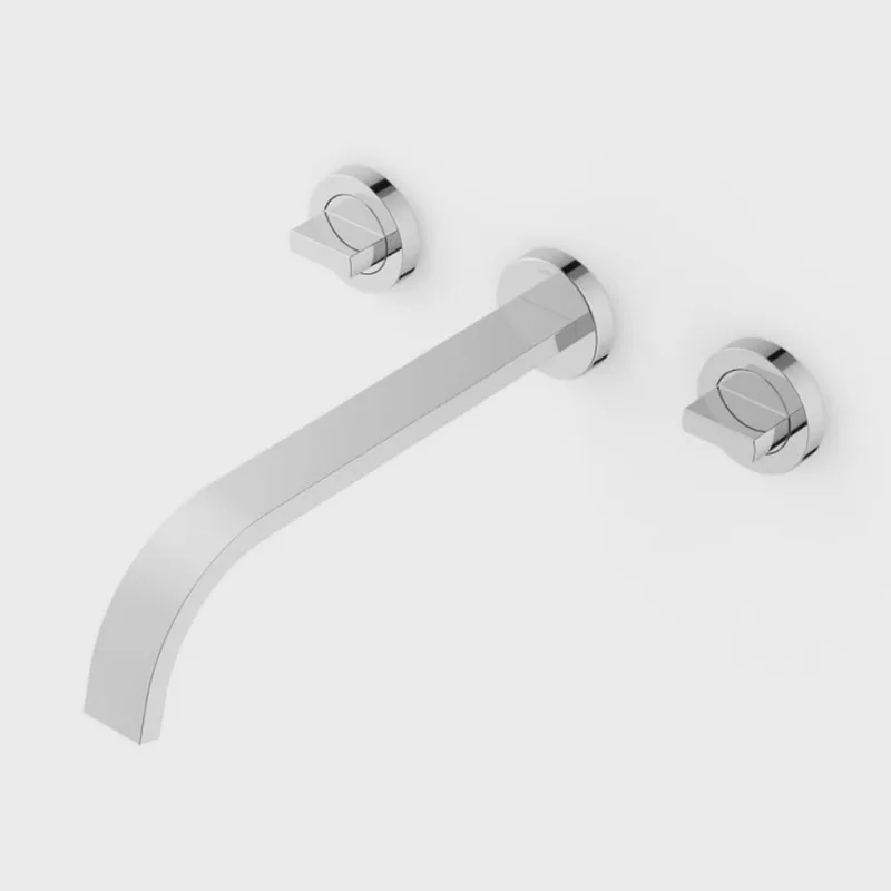 Kit com 2 Torneira Misturador para Banheiro de Parede com Válvula de Escoamento Flow Celite