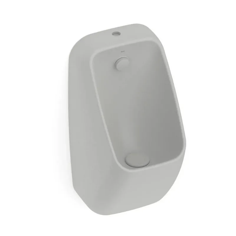 Kit Com 3 Mictório Rimless Com Entrada Superior Proton Square Roca Cinza/stone Celite Stone