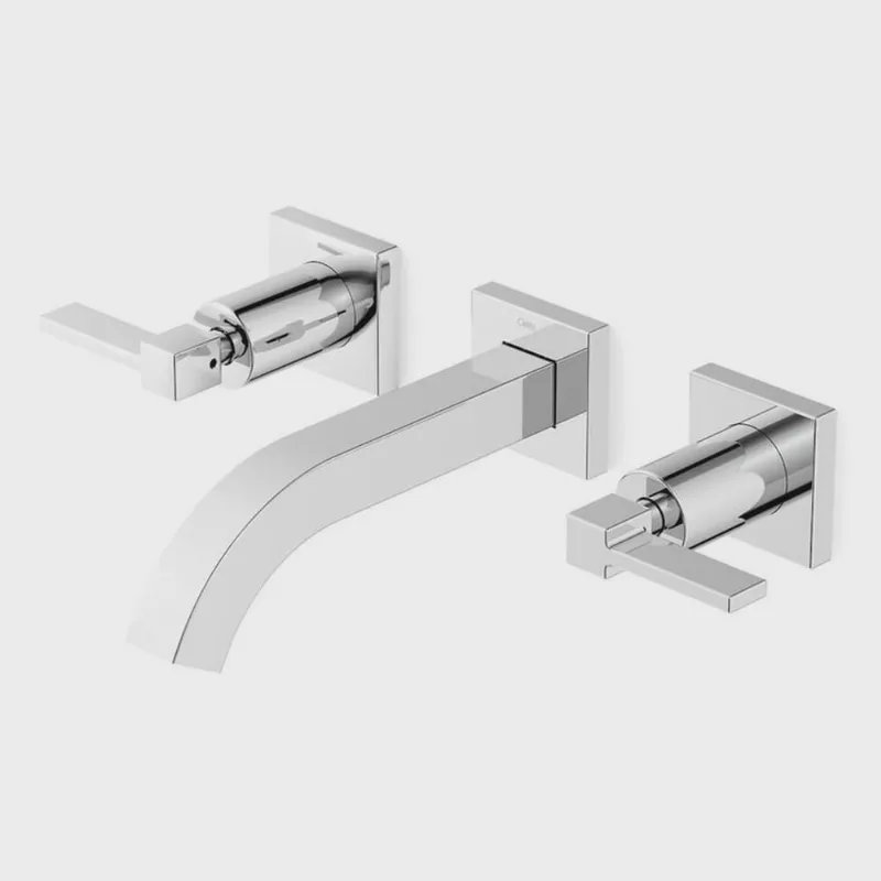 Kit com 3 Misturador para Lavatório de Parede com Válvula de Escoamento Elite Celite