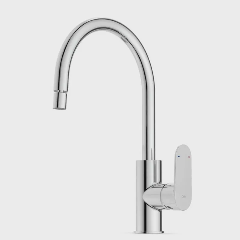 Kit com 3 Monocomando para Cozinha de Mesa Bica Alta com Arejador Articulado Riviera Celite Cromado