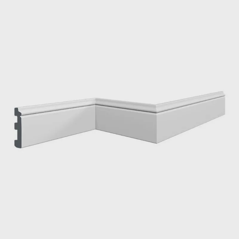 Kit com 20 Barras Rodapé de Poliestireno 8cm X 13mm X 2m Cf11 Hd Homestar 40m Branco