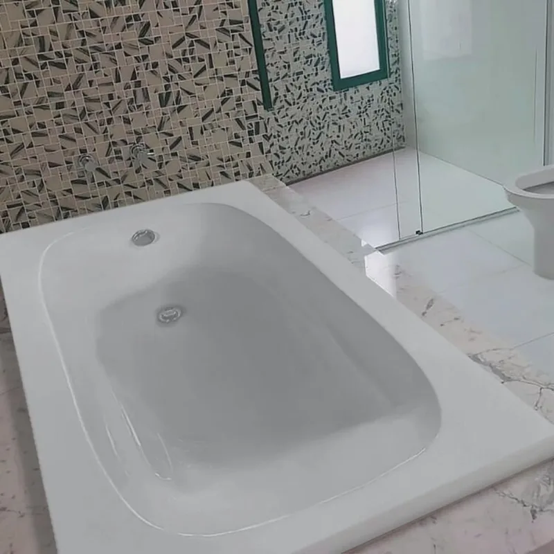 Banheira Design Moderno Tulipa 150cm Imersão com 2 Alças Inox Branco