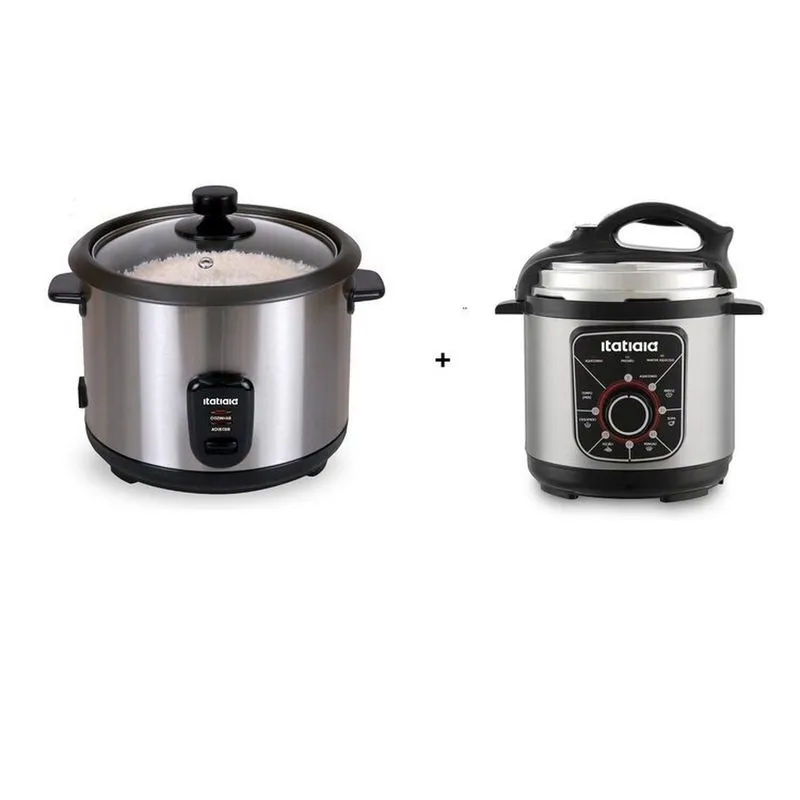 Kit Panela De Pressão 3l + Panela De Arroz 1,5l Itatiaia Inox
