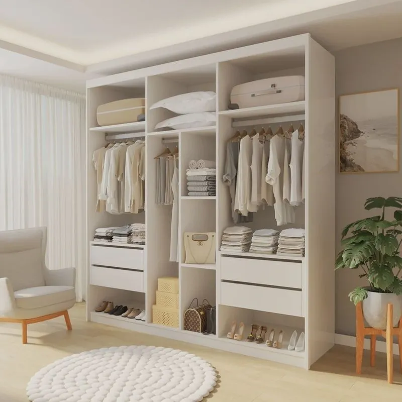 Closet Casal sem Portas 4 Gavetas Miami