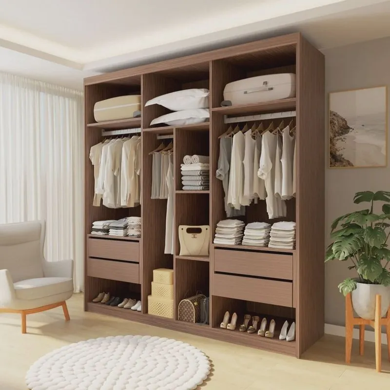 Closet Casal sem Portas 4 Gavetas Miami