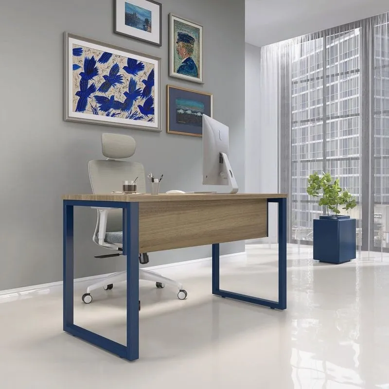 Mesa Madeira 134cm X 60cm M134/60p25 Naturalle/azul