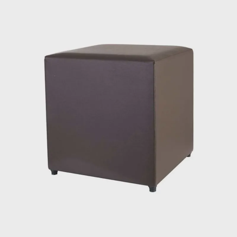 Puff Studio 40x40x40 Courino sem Rodizios Tabaco